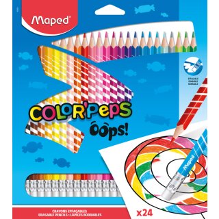 Maped Dreikant-Buntstift COLOR´PEPS radierbar 24er Etui