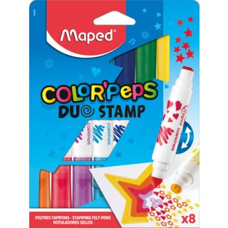 Maped Stempel-Fasermaler COLORPEPS DUO STAMP 8er Etui