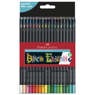 FABER-CASTELL Dreikant-Buntstifte Black Edition 36er Etui