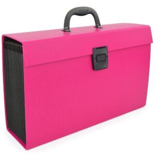 RAPESCO Fächertasche DIN A4 19 Fächer pink