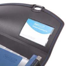 RAPESCO Fächertasche Designer DIN A4+ 13 Fächer blau
