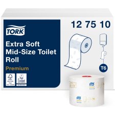 TORK Midirollen-Toilettenpapier 3-lagig weiß 70 m