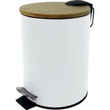 helit Tret-Abfallbehälter "the bamboo" 3 Liter weiß