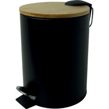 helit Tret-Abfallbehälter "the bamboo" 3 Liter schwarz
