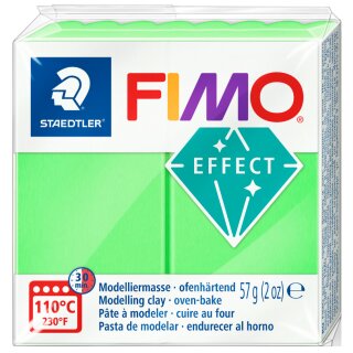 FIMO EFFECT Modelliermasse ofenhärtend neongrün 57 g