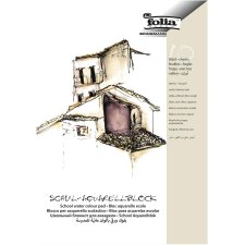 folia Schul-Aquarellblock rauh DIN A4 150 g/qm weiß...