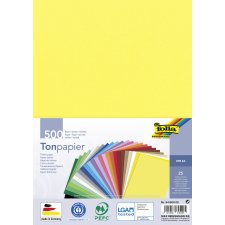 folia Tonpapier DIN A4 130 g/qm 25 Farben sortiert 500 Blatt