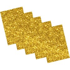 folia Glitter-Moosgummi 200 x 290 mm 5 Blatt gold 5...