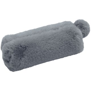 WEDO Schlamper-Etui "FLUFFY" aus Plüsch blaugrau