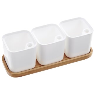 orthex Kräutertopf EDEN 3er Set weiß