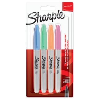 Sharpie Permanent-Marker FINE "Pastell" 4er Blister