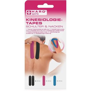 HARO Kinesiologie-Tapes "Schulter & Nacken" farbig sortiert 4 Stück