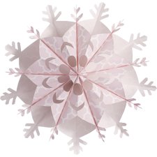 folia Sterne-Bastelset Papiertüten für 3 Sterne rosa/weiß