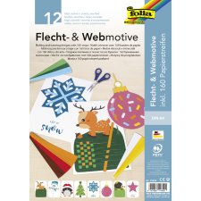 folia Flecht- & Webmotive Set "XMAS" DIN A4 12 Blatt  und 160 Flechtstreifen