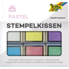 folia Stempelkissen Set "Pastell" 6-farbig...