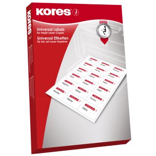 Kores Universal-Power-Etiketten 70 x 36 mm weiß