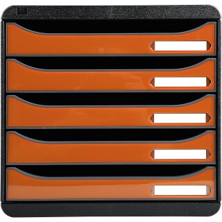 EXACOMPTA Schubladenbox BIG-BOX PLUS 5 Schübe mandarine