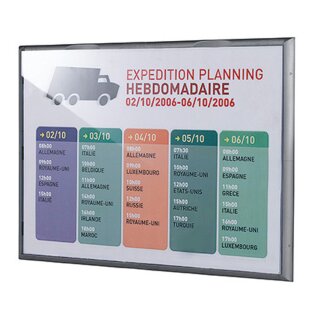 PAPERFLOW Wandschild Info Display DIN A3 Farbe: alu-grau