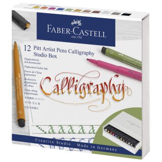 FABER-CASTELL Tuschestift PITT artist pen 12er Atelierbox