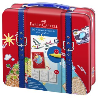 FABER-CASTELL Fasermaler CONNECTOR PEN 40er Reisekoffer