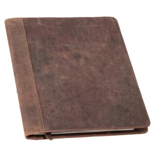 PRIDE&SOUL Schreibmappe WINSTON DIN A4 aus Leder braun