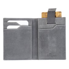 PRIDE&SOUL Kreditkartenbörse RFID aus Leder grau