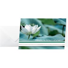sigel Trauerkarte "Water Lily" (B)115 x (H)170...