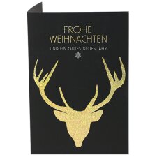 RÖMERTURM Weihnachtskarte "Goldener Sternbaum" rot