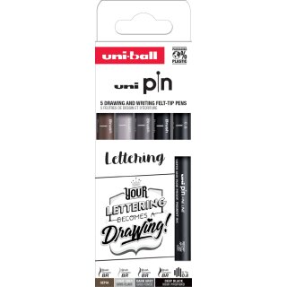 uni-ball Fineliner PIN ASP012 5er Set