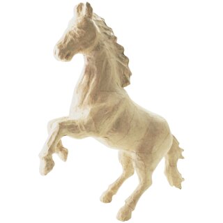 décopatch Pappmaché-Figur "Pferd 2" 230 mm aus verstärkter Pappe naturbraun