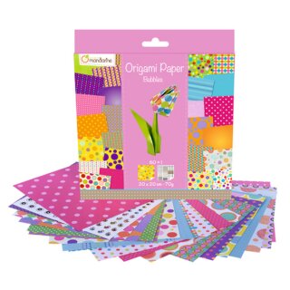 avenue mandarine Origami-Faltblätter "Bubbles" 60 Blatt