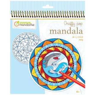 avenue mandarine Malbuch "Graffy Pop Mandala" Boy 36 Blatt