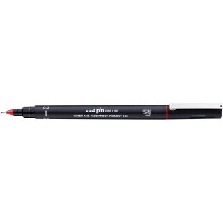 uni-ball Fineliner PIN 03200 B Strichstärke: 0,3 mm rot