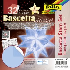 folia Faltblätter Bascetta-Stern 200 x 200 mm hellblau