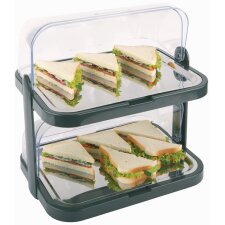 APS Buffet-Vitrine DOPPELDECKER schwarz
