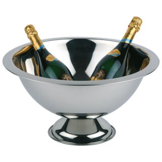 APS Champagnerkühler Edelstahl hochglanzpoliert Rand matt poliert