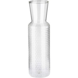 APS Glaskaraffe DOTS 0,9 Liter glasklar inkl. Deckel aus Kork
