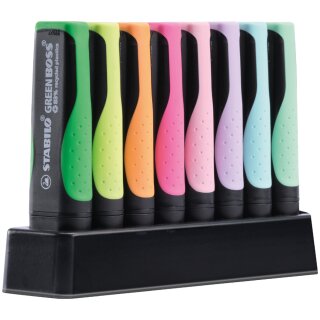 STABILO Textmarker GREEN BOSS Pastel 8er Tischset