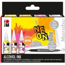 Marabu permanente Tinte Alcohol Ink Set "NEON"