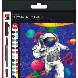 Marabu Permanent-Marker Graphix "HERO OF GALAXY" 24er Etui