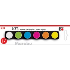 Marabu Acrylfarben-Set "NEON" 6 x 3,5 ml