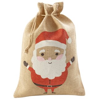 folia Jutesack "Weihnachtsmann" (B)250 x (H)350 mm natur