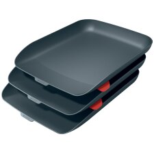 LEITZ Briefablagen-Set Cosy DIN A4 Polystyrol grau