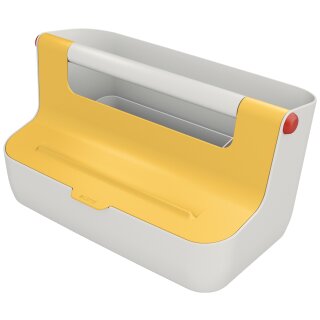 LEITZ Mobile Aufbewahrungsbox Cosy hellgrau/gelb