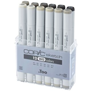 COPIC Marker sketch 12er Set "Grautöne WG"