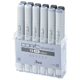 COPIC Marker sketch 12er Set "Grautöne CG"