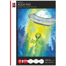 Marabu Aquarellpapierblock Aqua Pad GRAPHIX A4 220 g/qm...