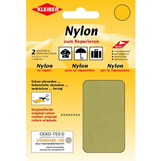 KLEIBER Nylon-Flicken selbstklebend beige 2 Stück