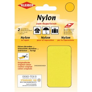KLEIBER Nylon-Flicken selbstklebend gelb 2 Stück