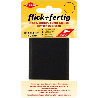 KLEIBER Reparatur-Set Flick + Fertig schwarz selbstklebend
